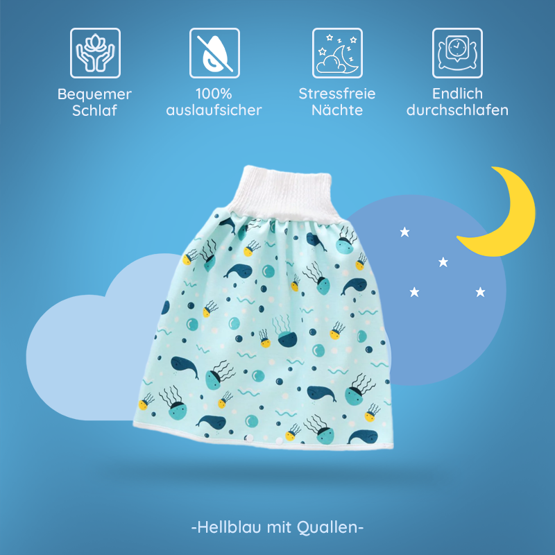 DryQuick® - Auslaufsichere Windelhose/Rock für trockene Nächte
