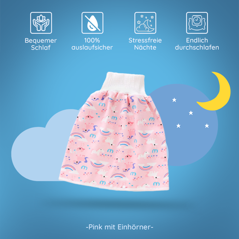DryQuick® - Auslaufsichere Windelhose/Rock für trockene Nächte