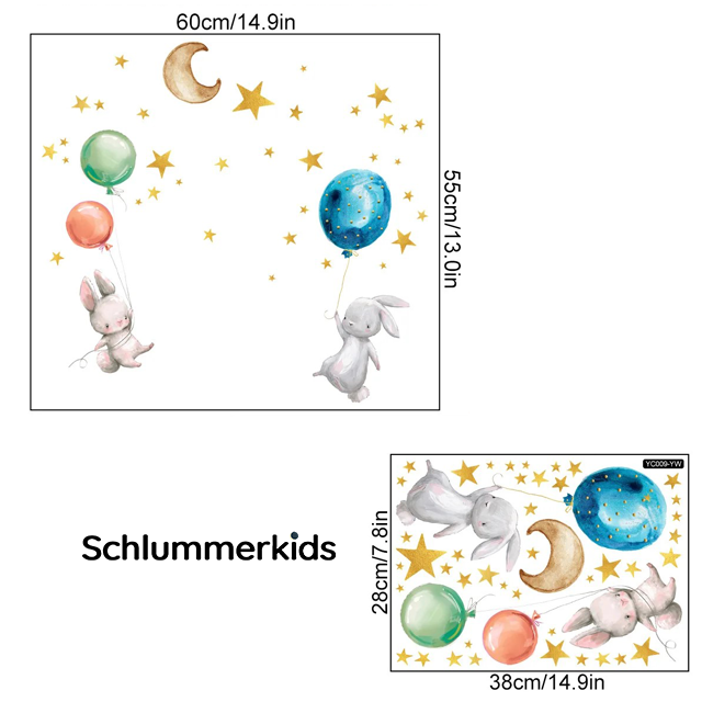 Leuchtende Wandsticker für ruhige Nächte