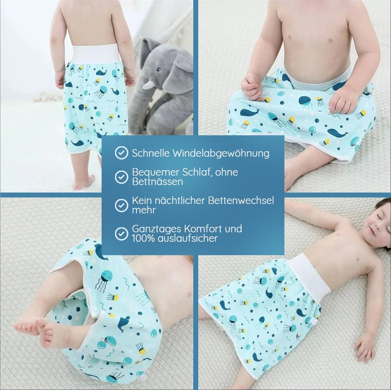 DryQuick® - Auslaufsichere Windelhose/Rock für trockene Nächte